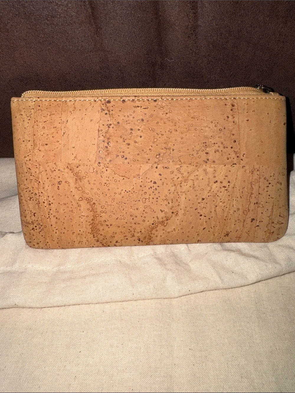 Bent and Bree Cork Wallet Clutch - Natural Tan
